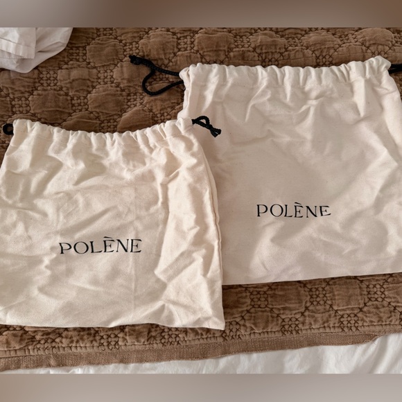 Polene Cream Drawstring Bags - Picture 3 of 3